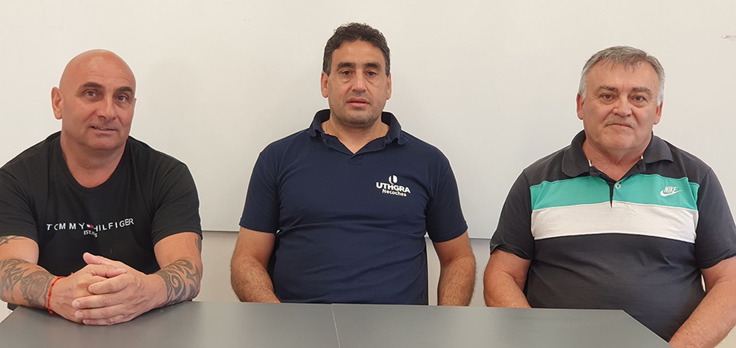 Los dirigentes Alejandro Jacín, Juan Gambetta y Mario Coste