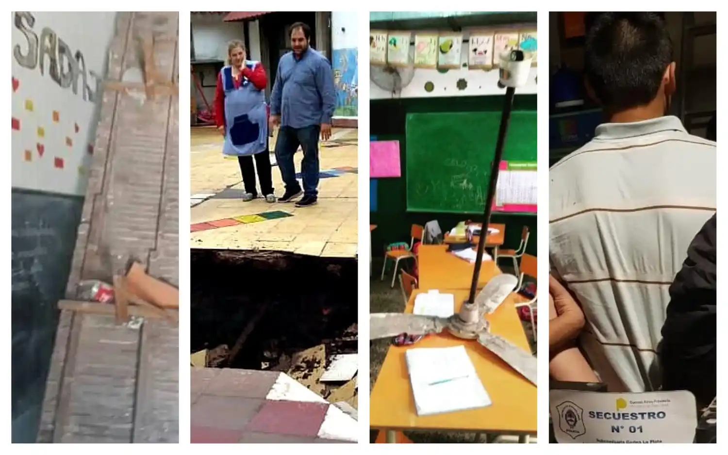 Semana caliente en las escuelas de la Provincia: Derrumbes, amenazas, robos y despidos