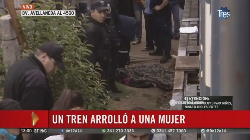 Una mujer murió arrollada por un tren en Rosario