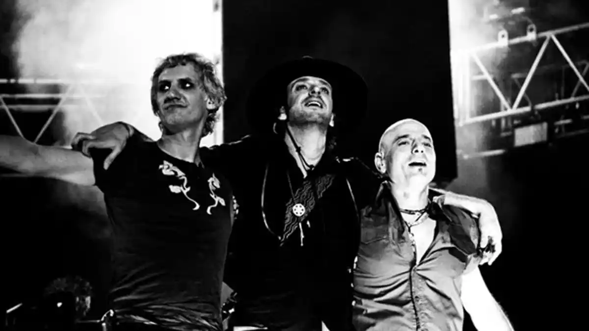 Charly Alberti, Gustavo Cerati y Zeta Bosio