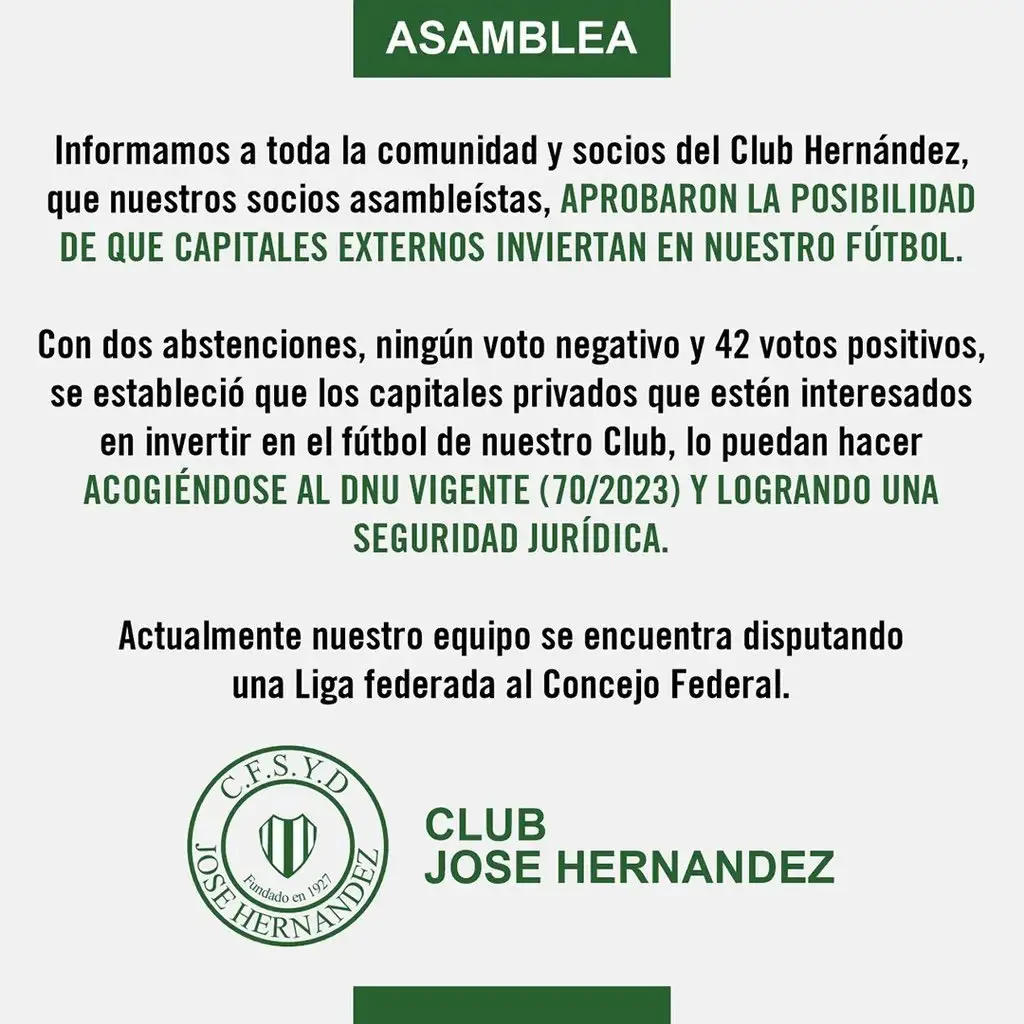 sad comunicado