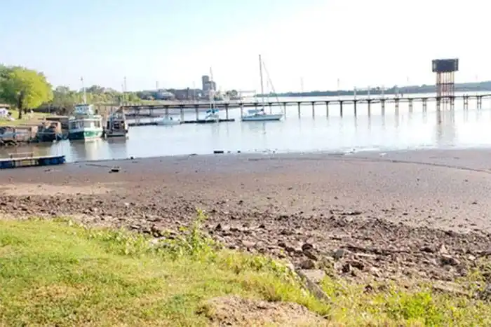 La bajante del Río Uruguay bate récords: 10 centímetros por debajo del cero