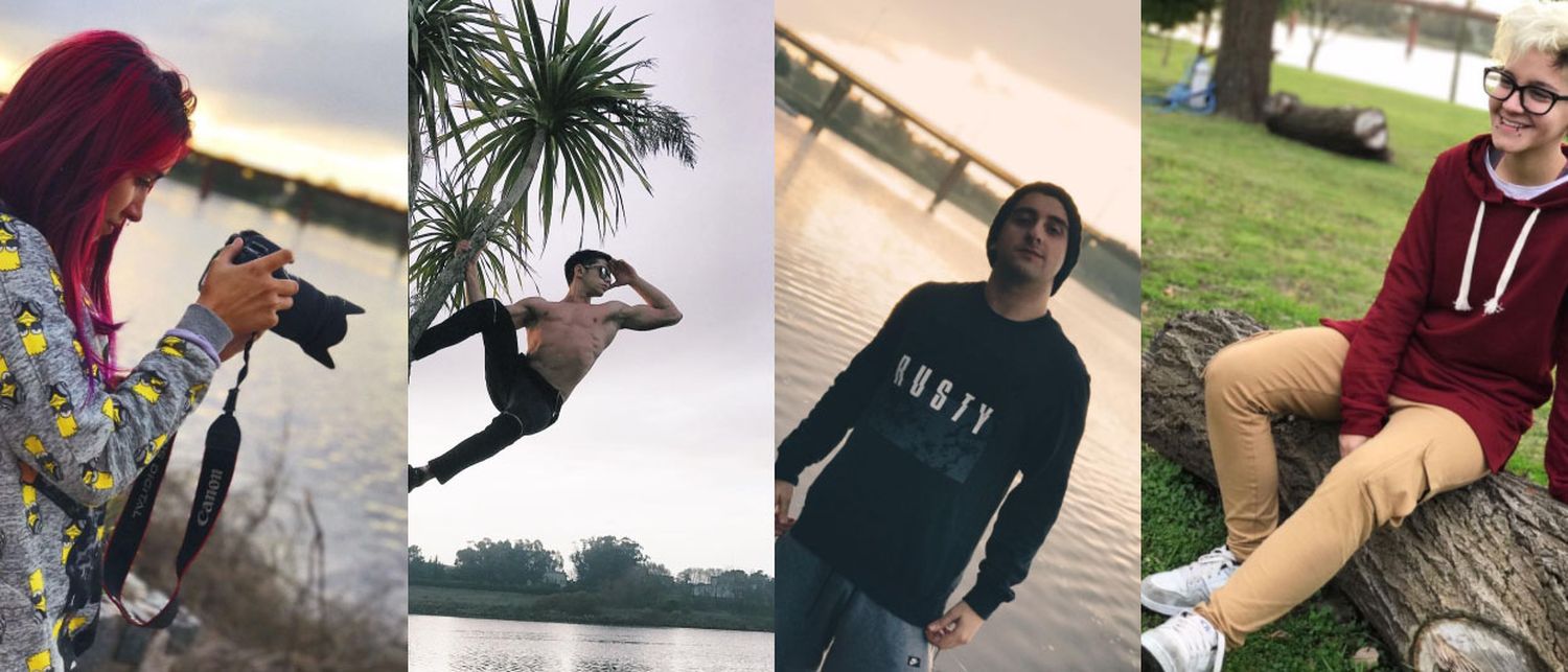 Un grupo de youtubers llegó a Necochea y sus fotos hicieron furor en Instagram