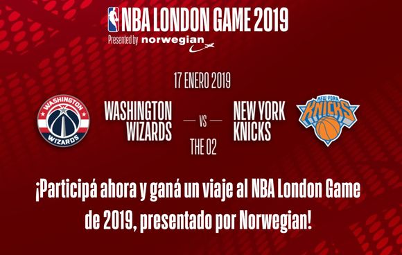 Norwegian lanza concurso para ir a ver el NBA London Game 2019