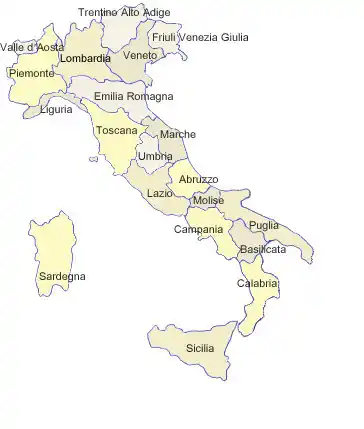 italia regiones