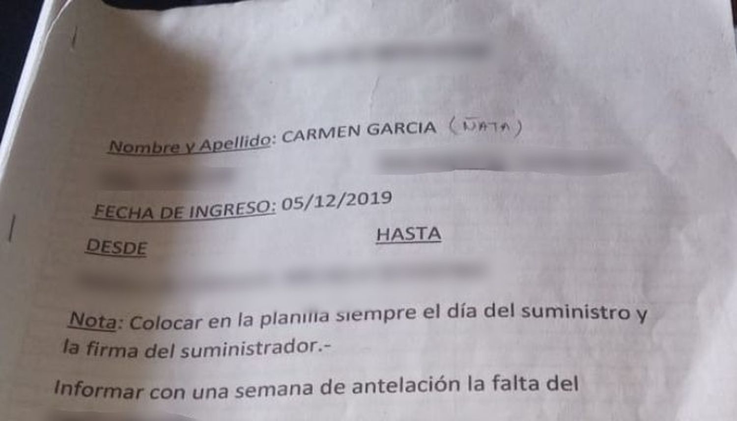 Papeles encontrados de Carmen García