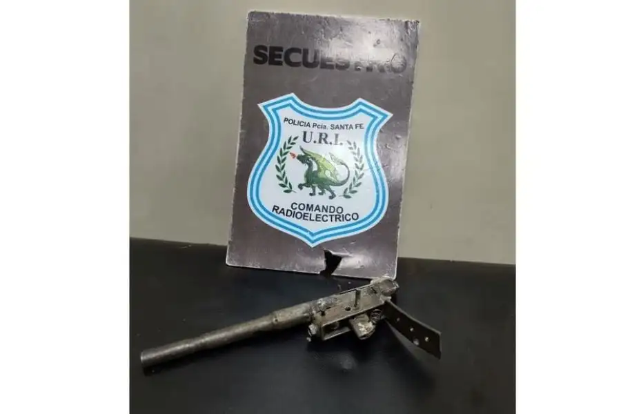 El arma secuestrada