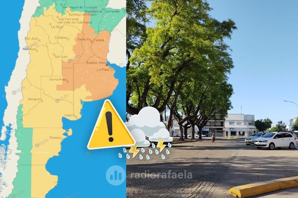 Atención Rafaela: se viene un frente frío y rige un alerta naranja por tormentas para la noche