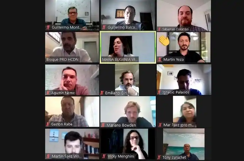 Vidal se reunió por zoom con Montenegro y otros referentes de Juntos por el Cambio en la Provincia