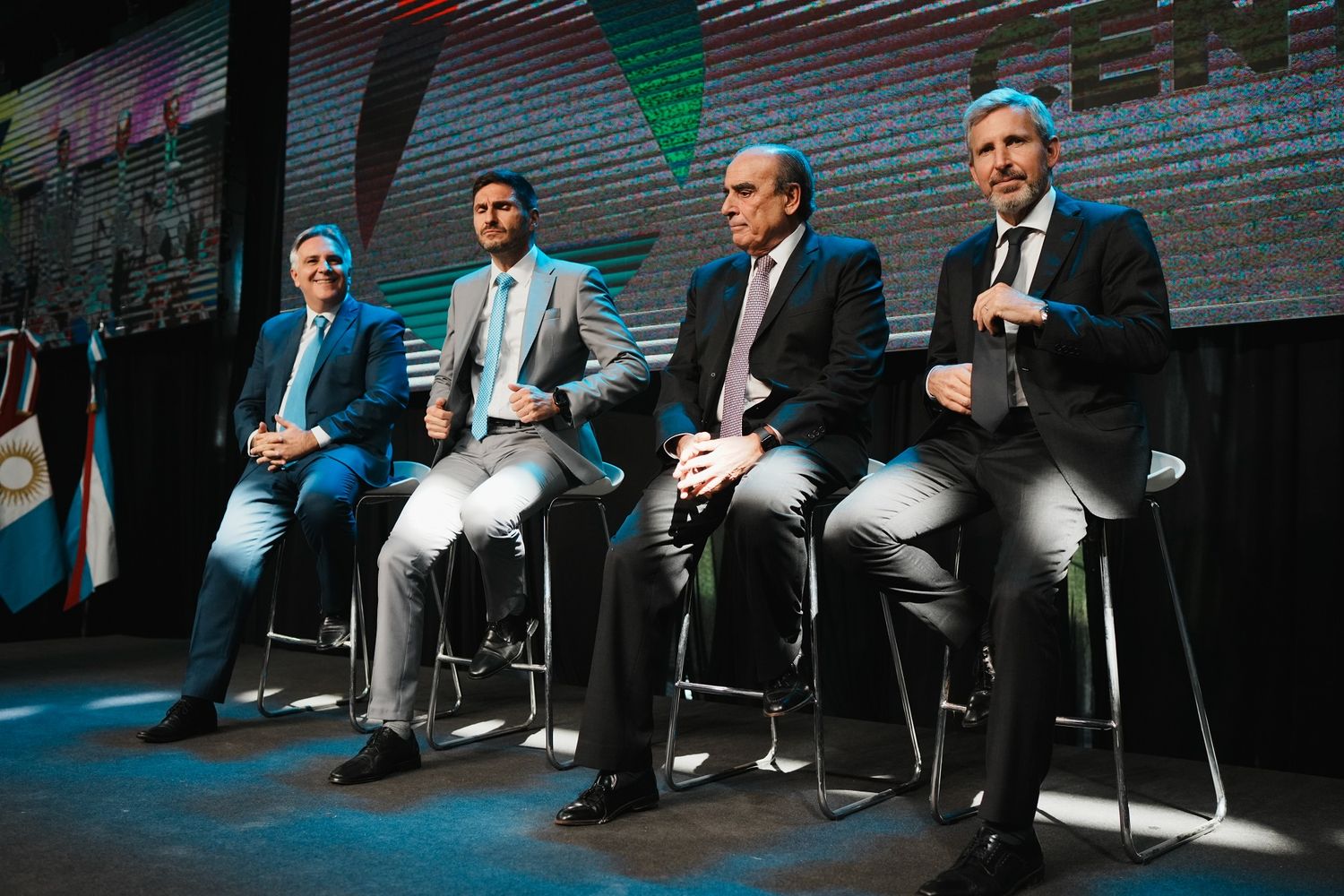 Los mandatarios de Entre Ríos, Rogelio Frigerio; de Santa Fe, Maximiliano Pullaro; y de Córdoba, Martín Llaryora
