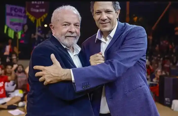 Lula y Fernando Haddad.