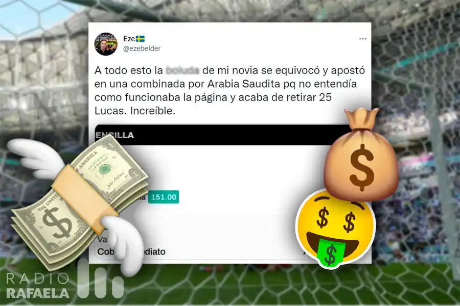 "No lo puedo creer": su novia se equivocó en la apuesta del debut de Argentina en el Mundial Qatar 2022 y se llevó un dineral