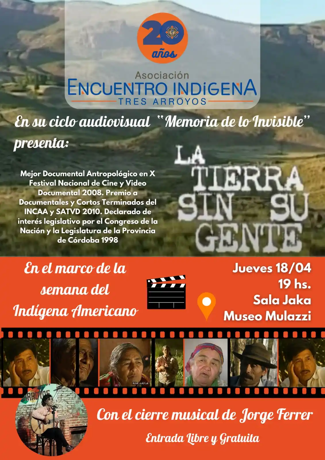 Se proyectará el documental “La tierra sin su gente”