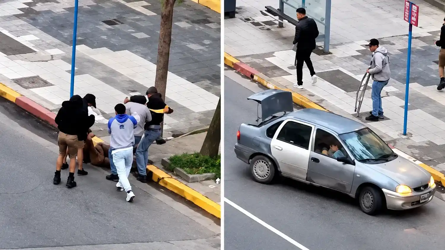 Un joven recibió una golpiza a la salida de un boliche en Mar del Plata y un auto se metió en contramano para intervenir en la pelea