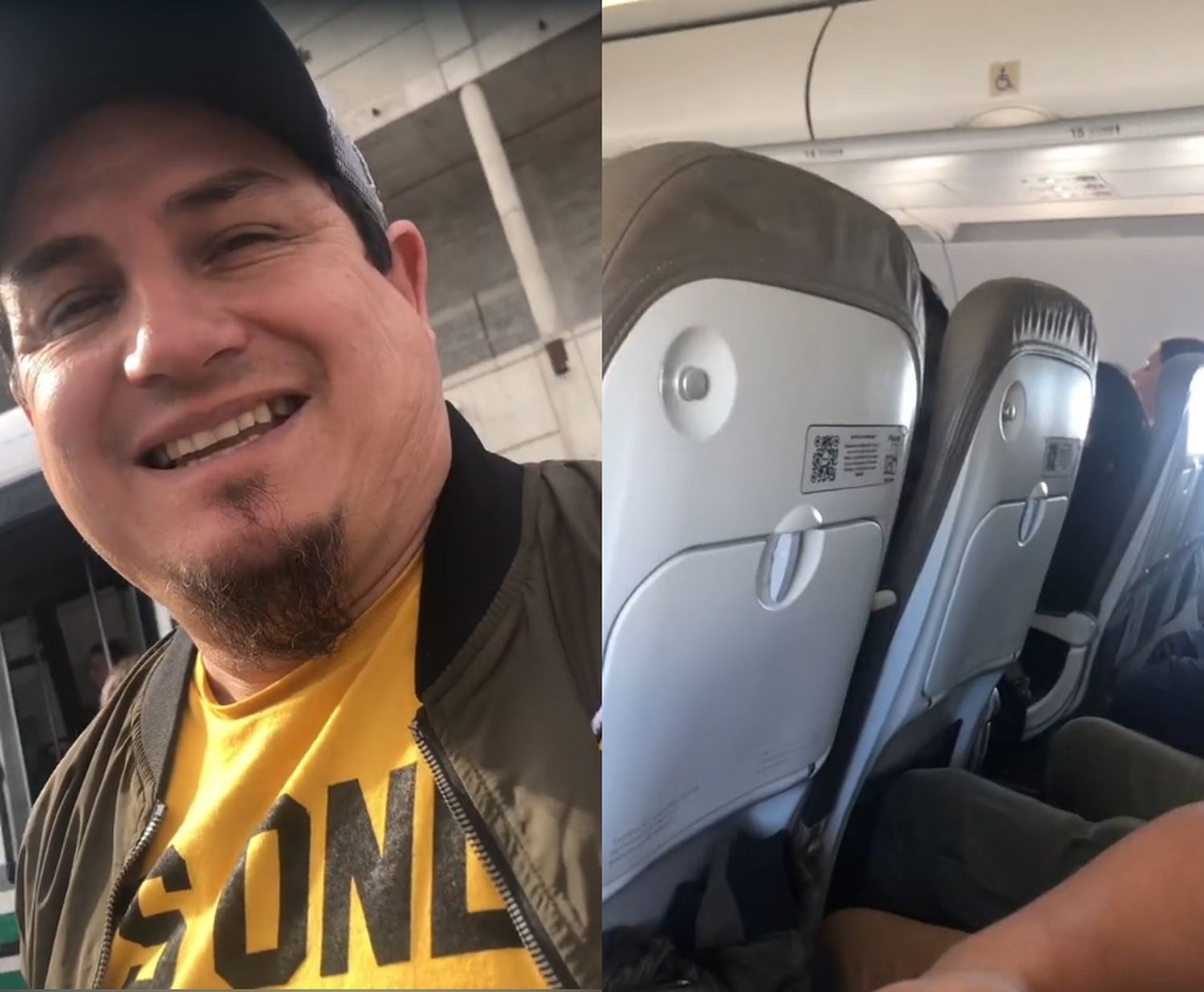 "¿Estás emocionado, gordo?": el divertido momento de esta pareja al subir a un avión