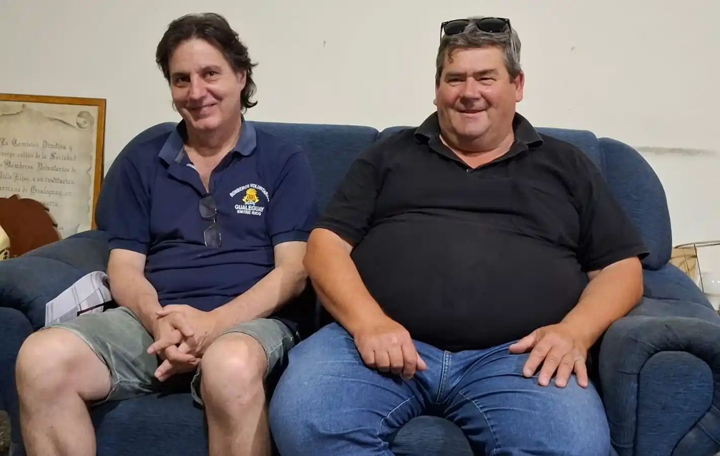 Augusto Román, secretario de la institución- Gerardo Menescaldi, tesorero de la C.D-