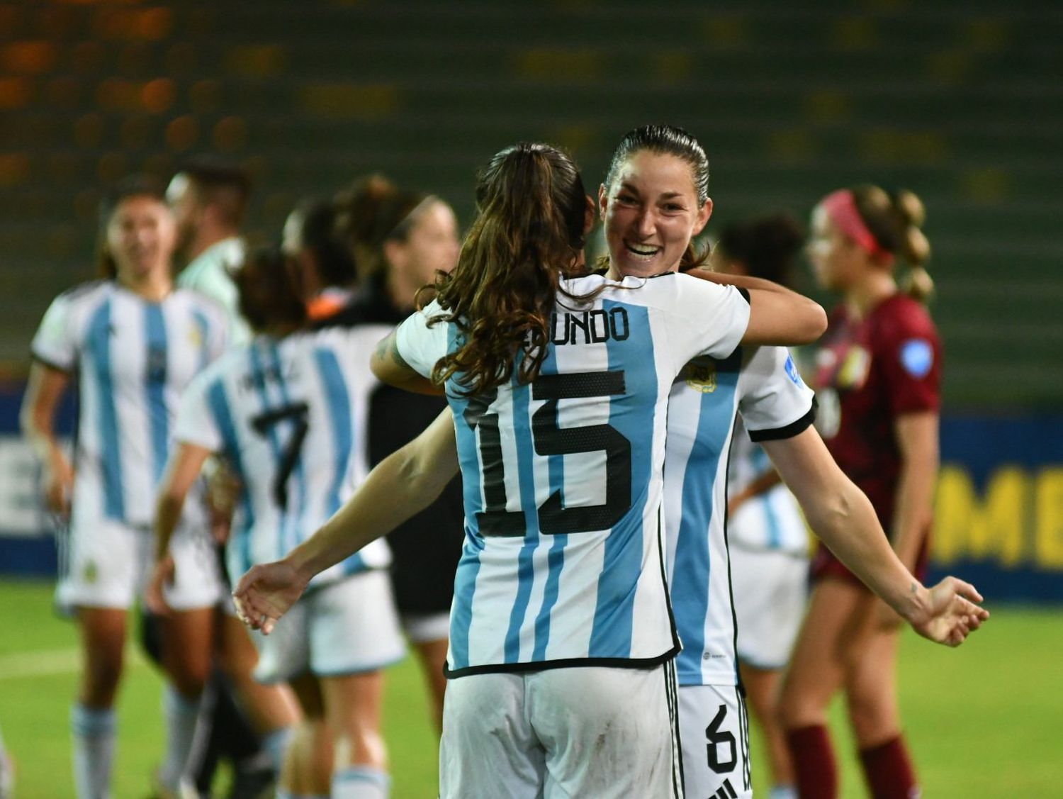 El festejo final de las argentinas.