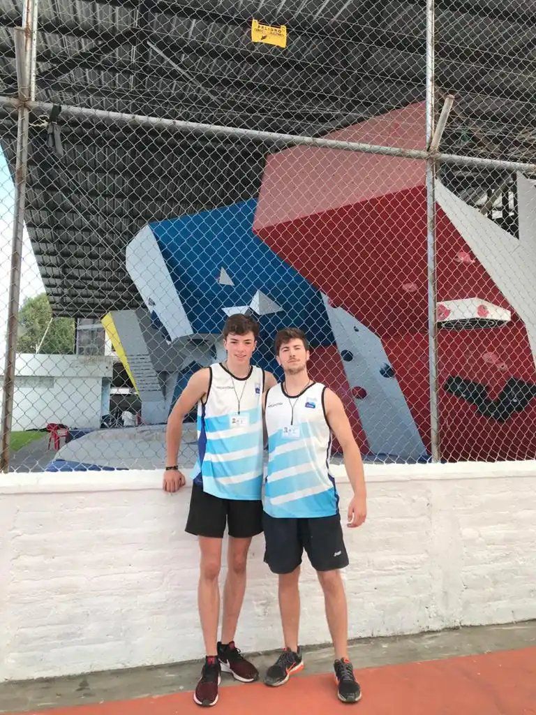 Gregorini y Ochoa, en el Panamericano de escalada