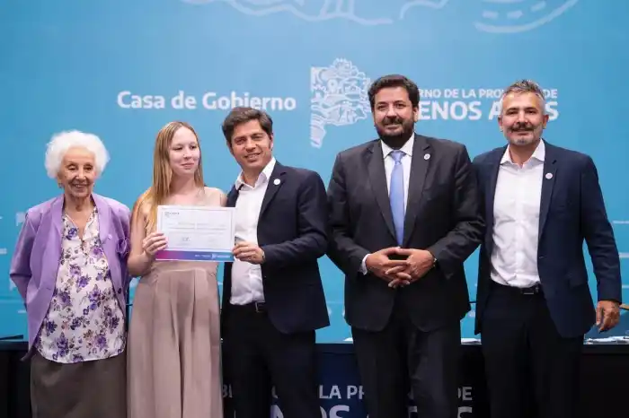 Las autoridades en el acto en gobernación por el día internacional de los DDHH.