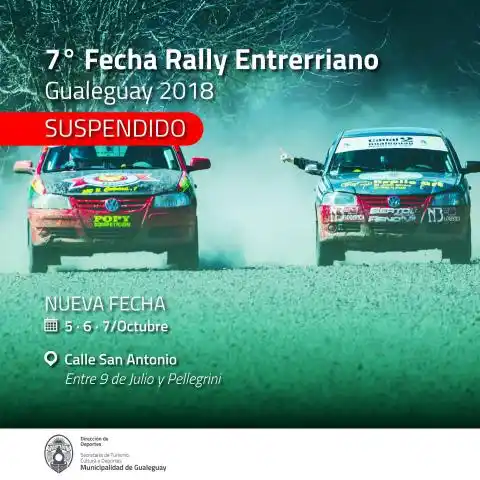 Se suspendió la 7º fecha del Rally Entrerriano