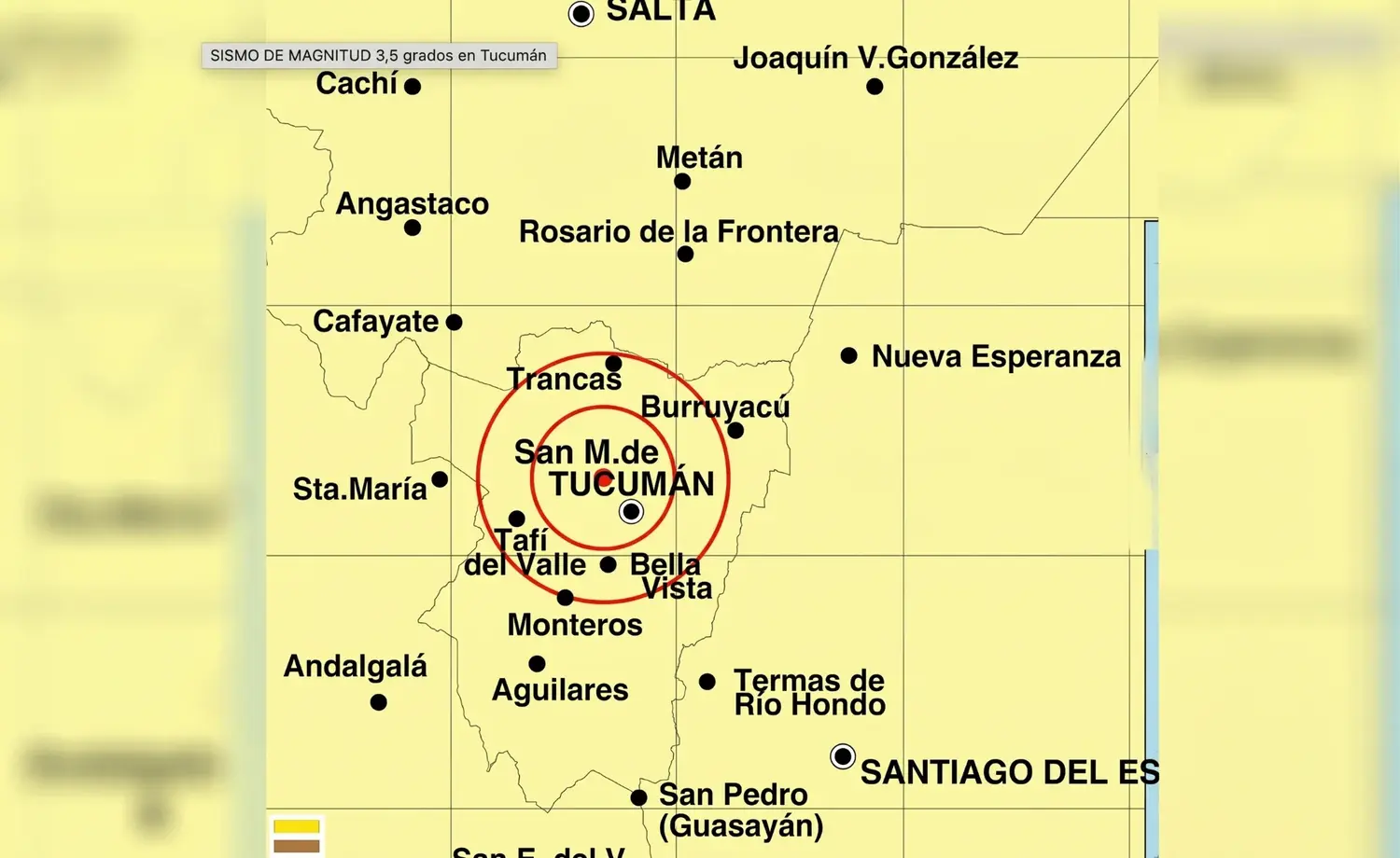 Un sismo de magnitud 5 sacudió Tucumán.

Foto: Agencia NA (Captura)