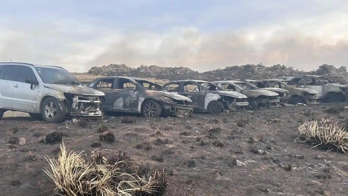 Quebrada del Condorito fuego