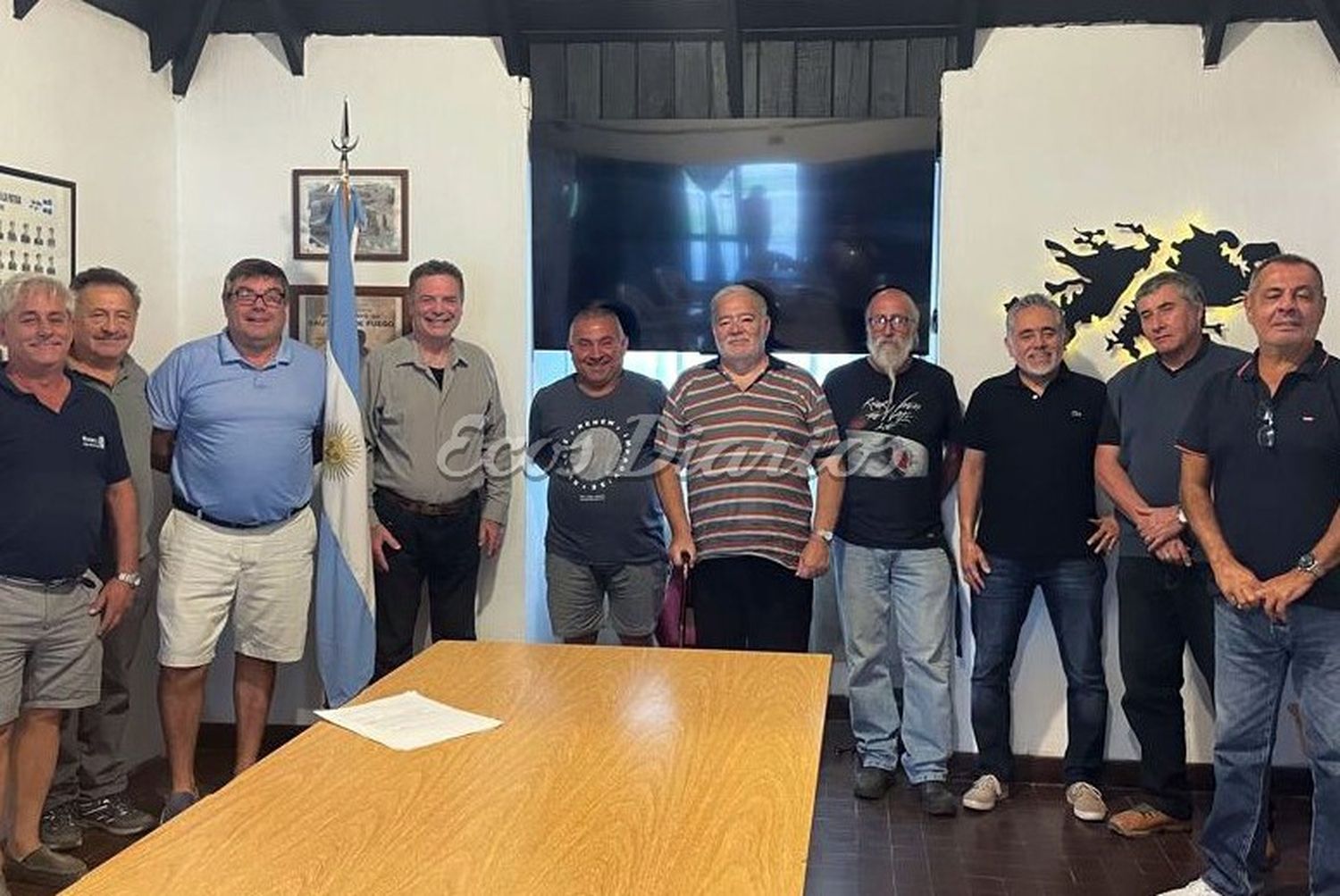 Reciente encuentro. De un grupo de veteranos de Malvinas