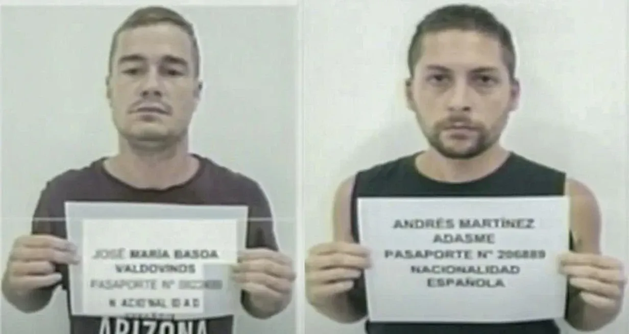 Ciudadanos españoles apresados en Venezuela: José María Basoa Valdovinos y Andrés Martínez Adasme.