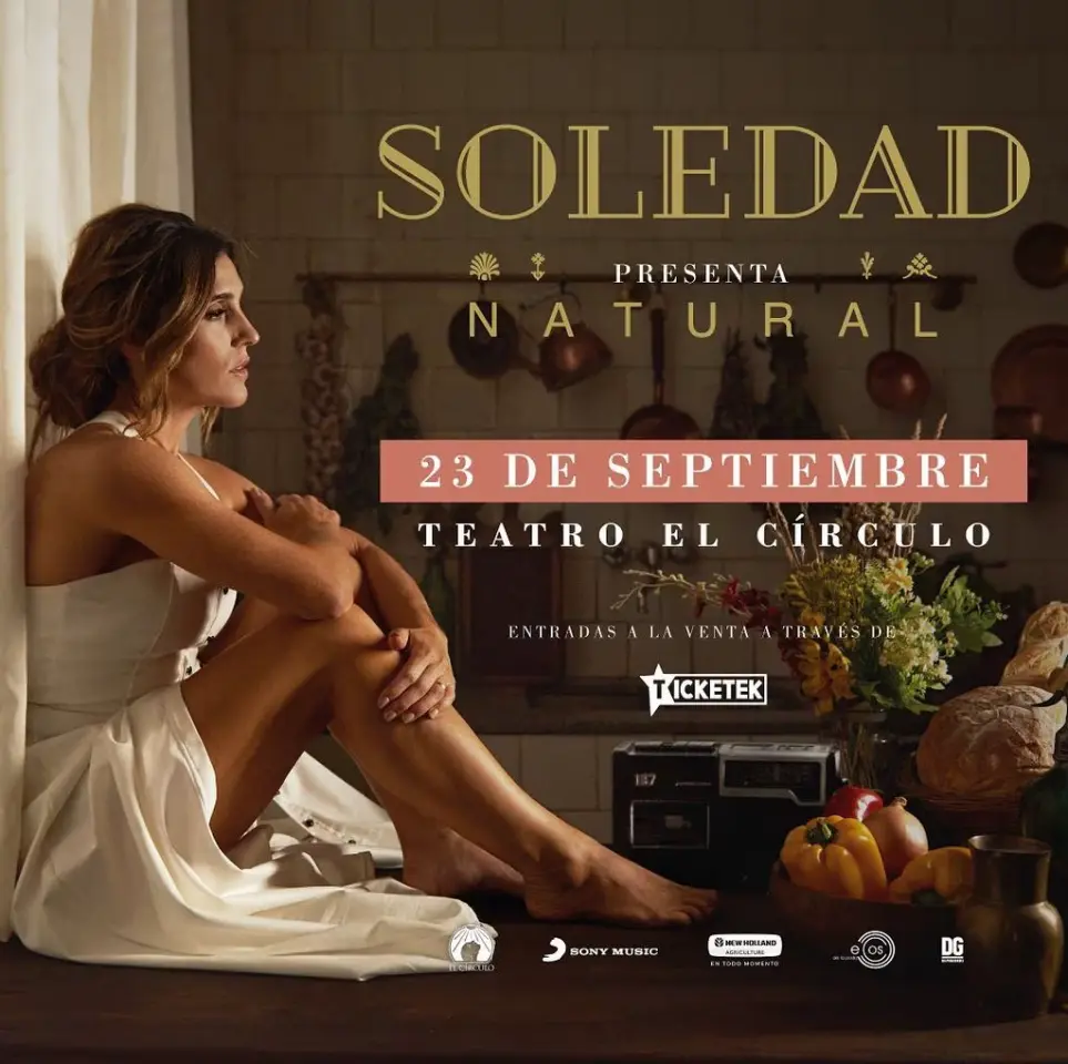 Soledad anunció que presentará su último disco «Natural» en Rosario