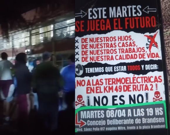 Brandsen: Concejales tuvieron que suspender la sesión y se atrincheraron ante protesta de vecinos contra termoeléctricas