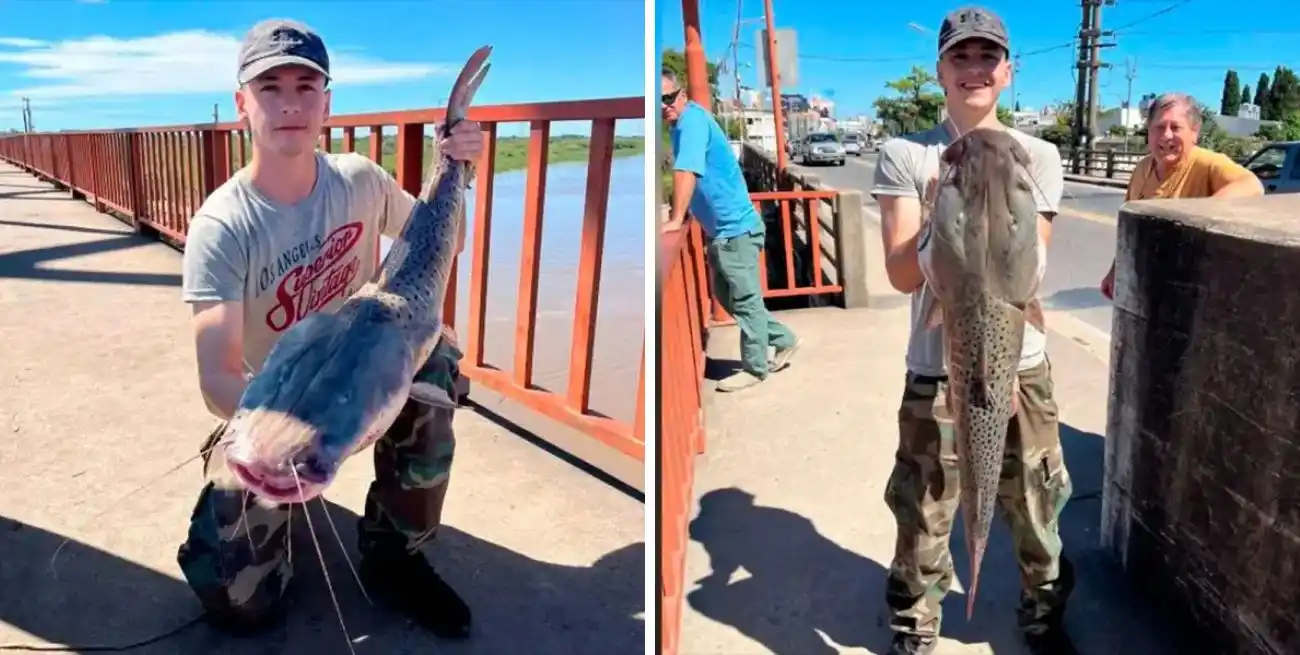 Un surubí de gran porte volvió a poner al río Salado en el centro de la escena