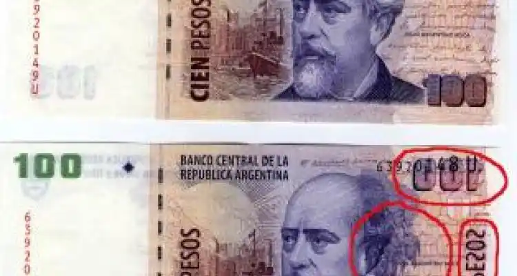 El Banco Nación cambiará los billetes defectuosos