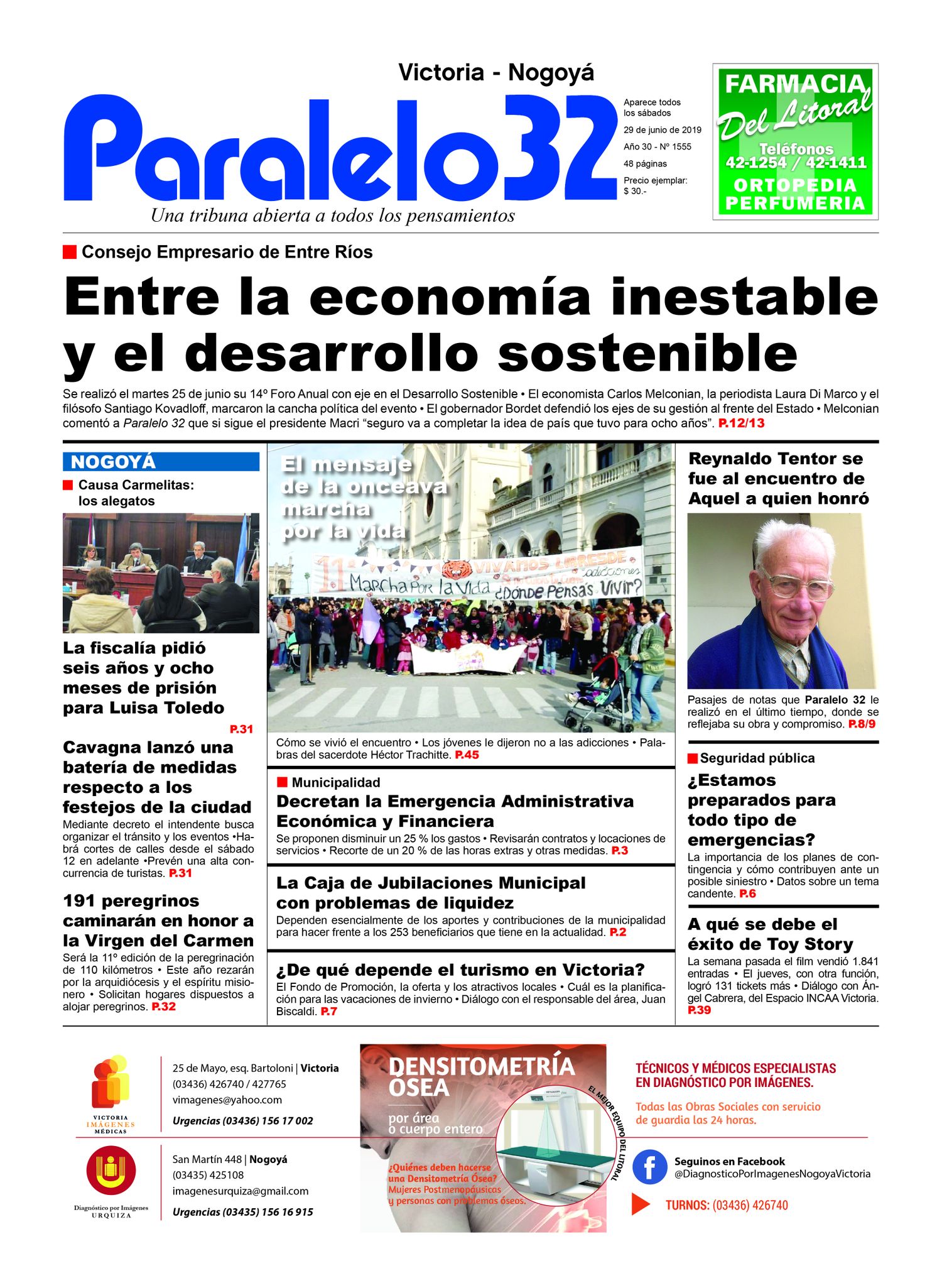 Tapa Paralelo 32 edición Victoria-Nogoyá sábado 29 junio 2019