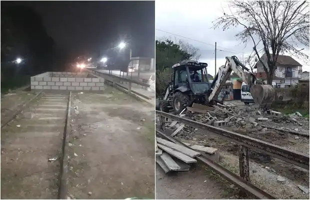 Pilar: Levantaron la construcción hecha sobre las vías por donde circulaba el Gran Capitán