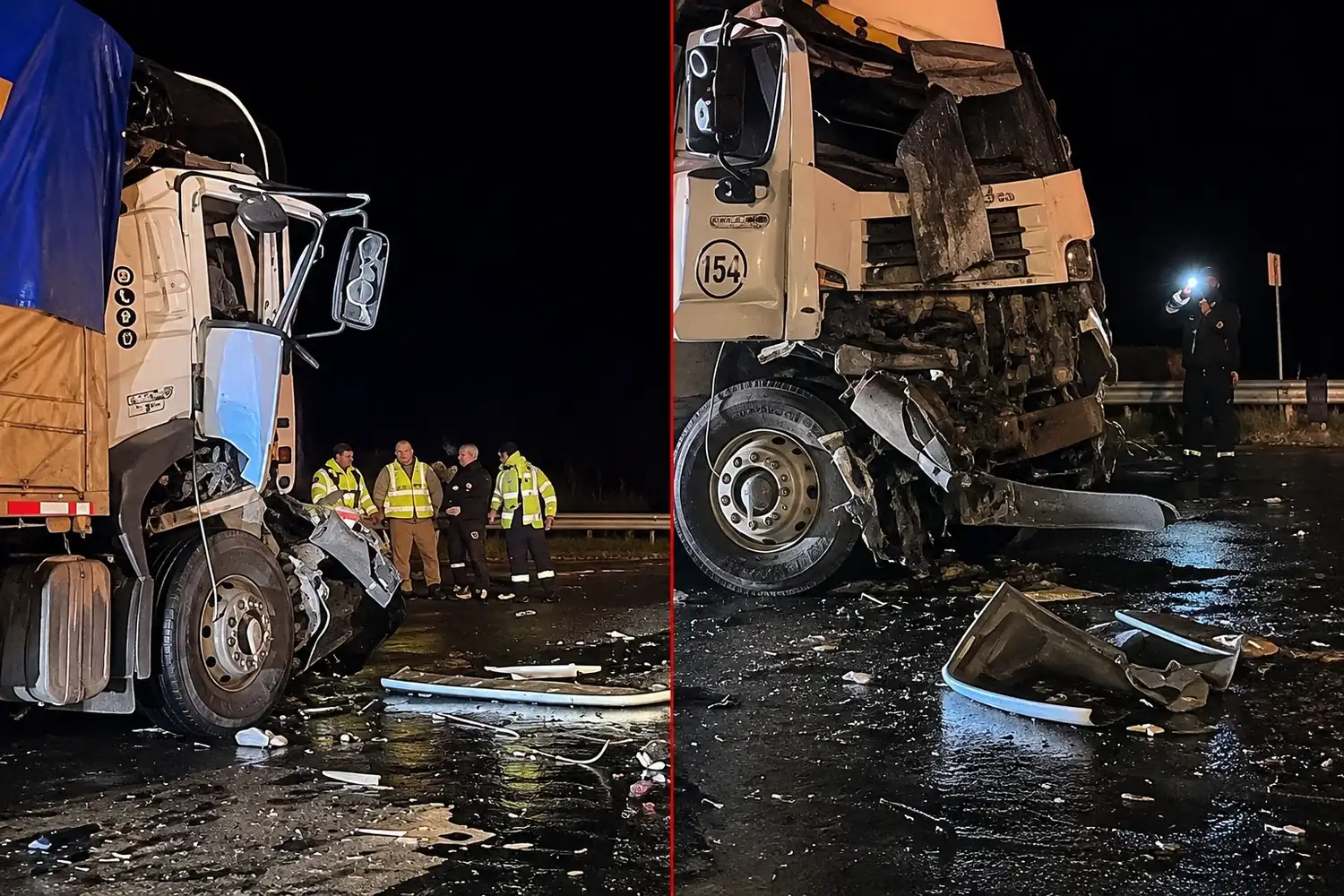 Dos choques de camiones y un incendio provocaron el corte total de la Ruta 12 en Zárate-Brazo Largo