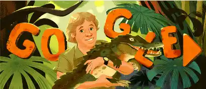 Google celebró a Steve Irwin, el “cazador de cocodrilos”, en su doodle