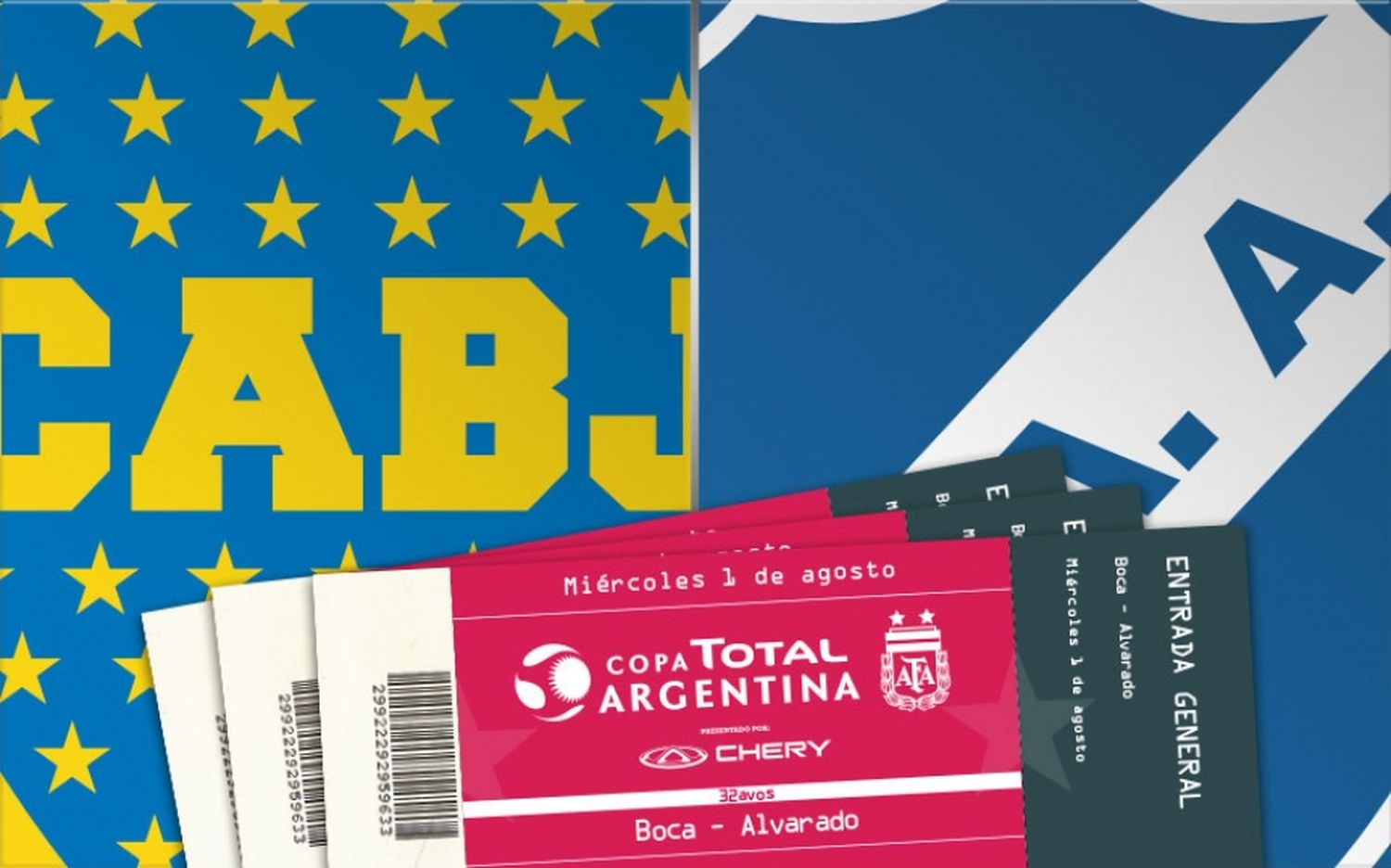 Lunes y martes se venderán las populares para Boca-Alvarado