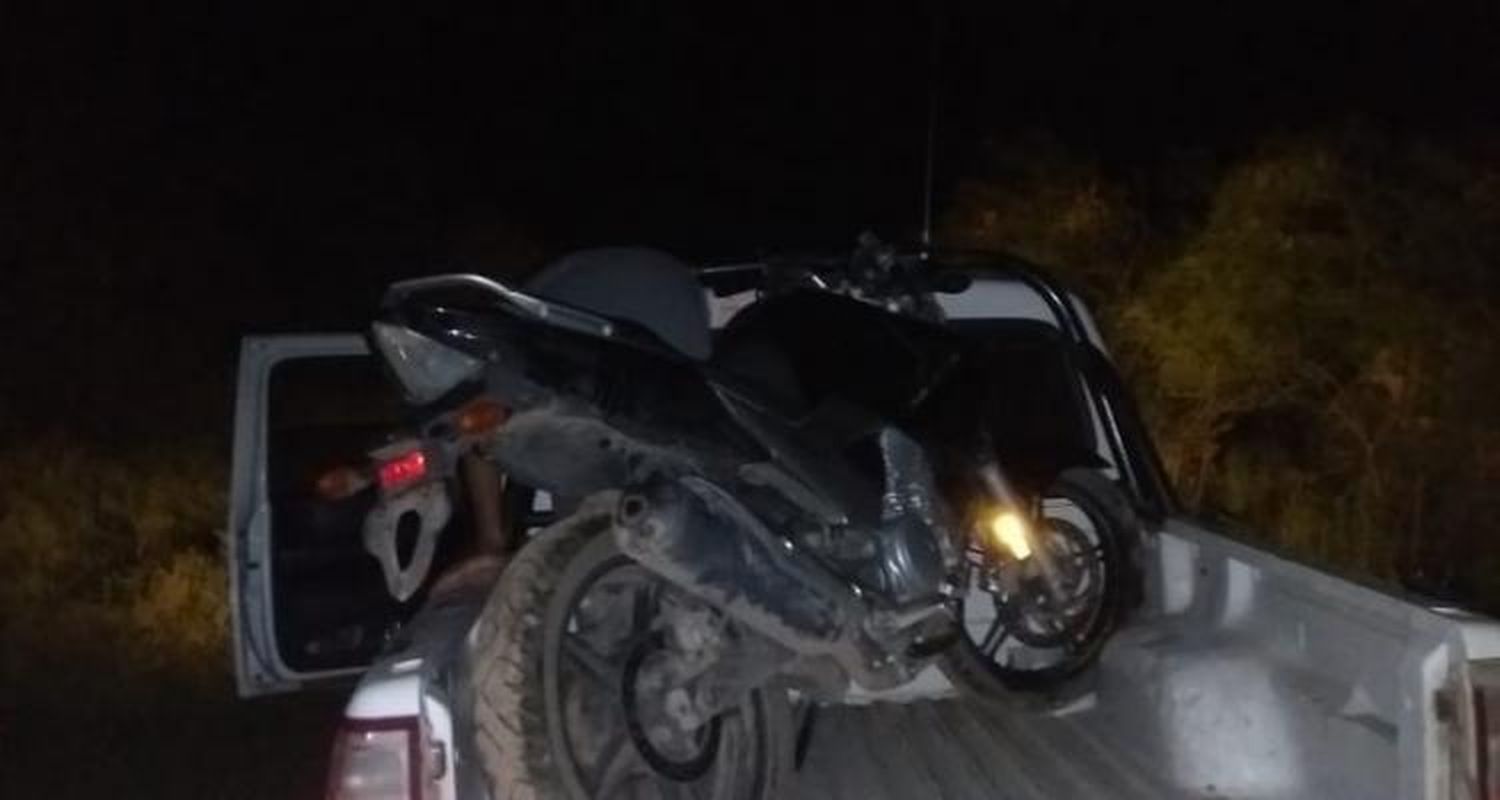 Hallaron la moto robada con un reel de pesca  en Los Aromos