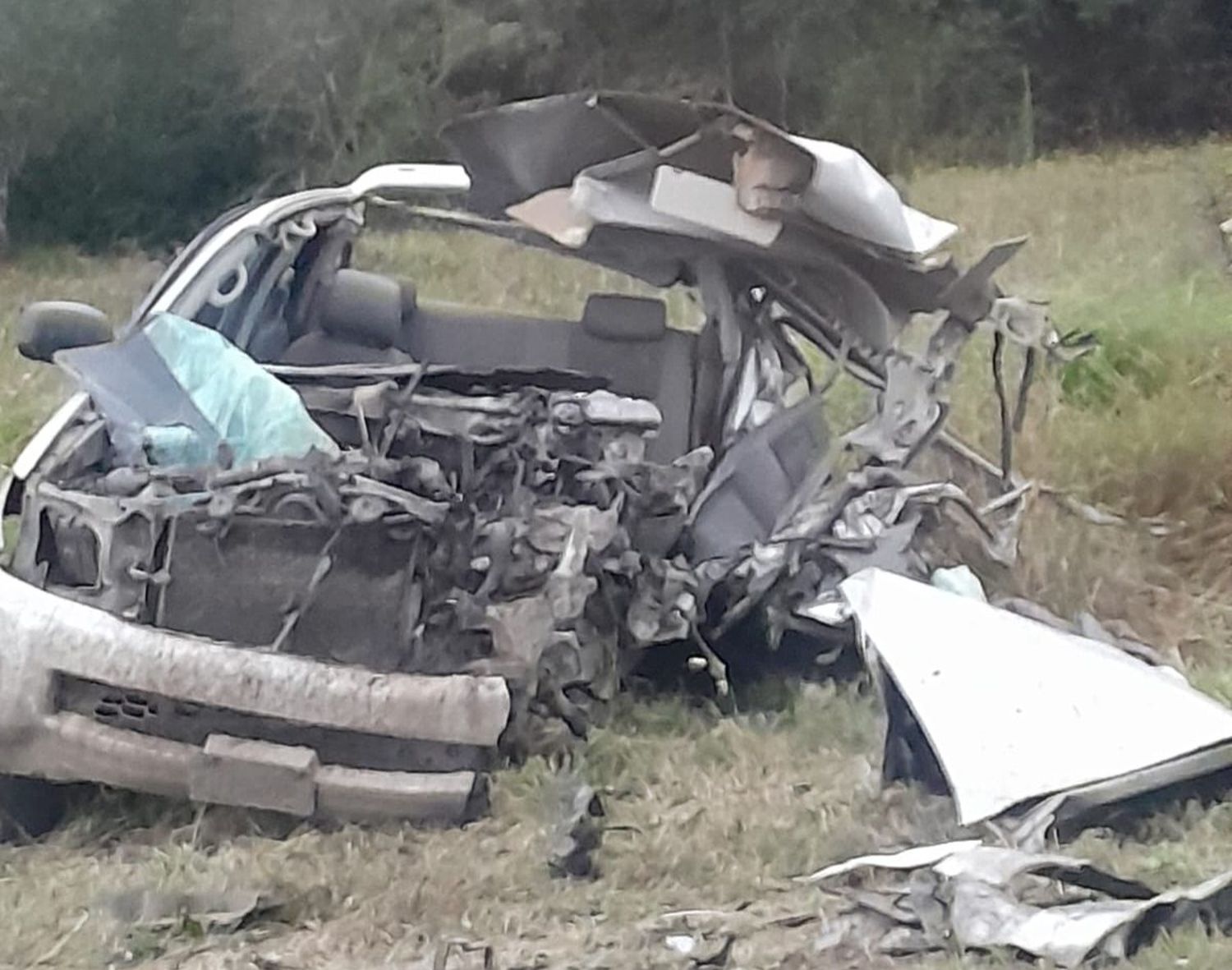 El estado en el que quedó la camioneta de Castillo