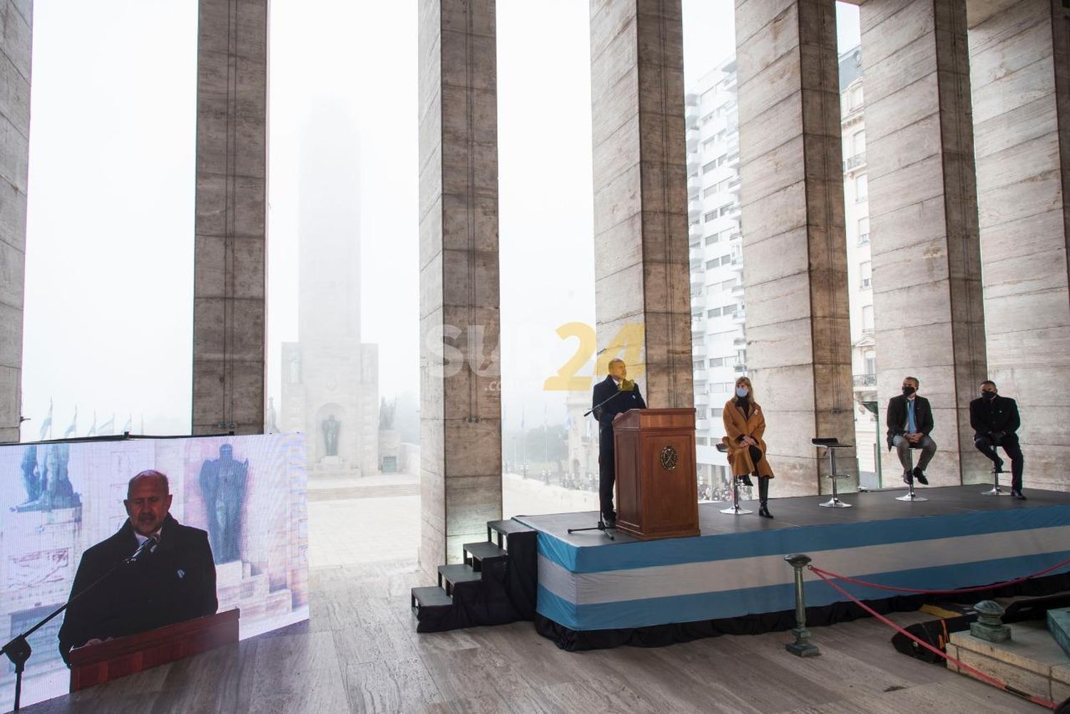 Día de la Bandera: Rosario vivió un 20 de junio opacado por la densa niebla