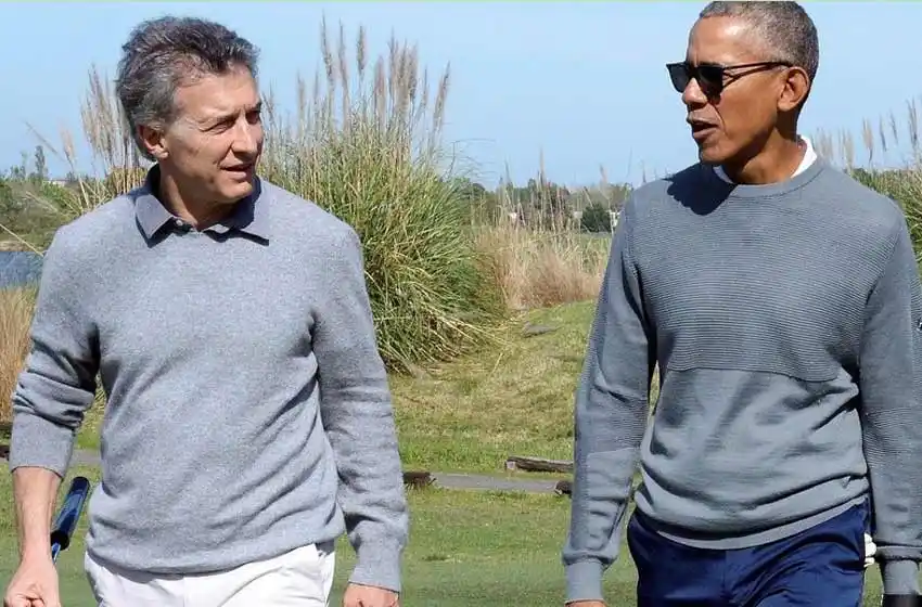 Mauricio Macri y Barack Obama jugaron al golf