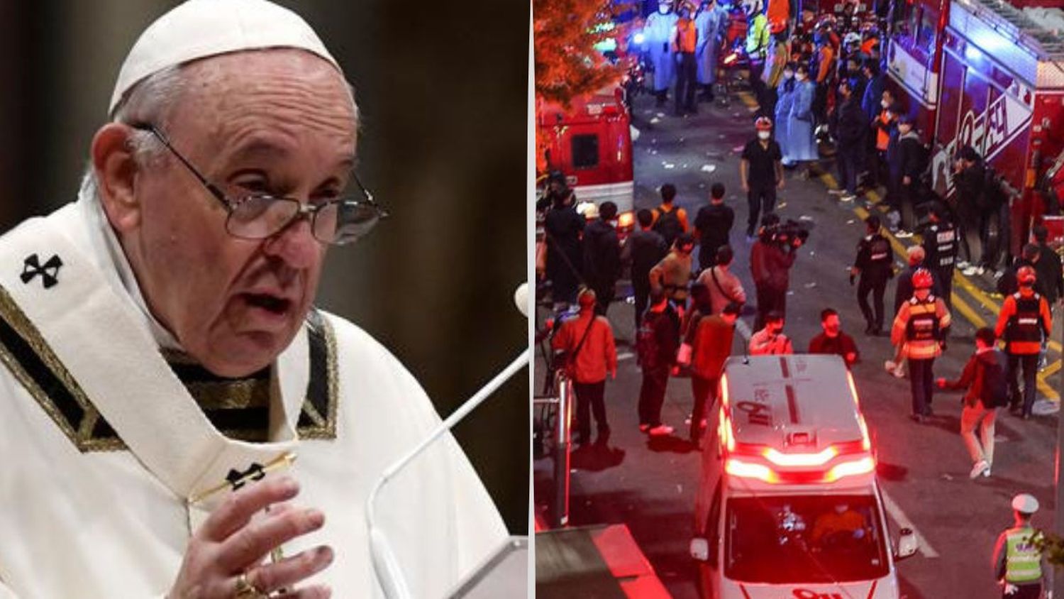 ¡SUBIÓ LA CIFRA A MÁS DE 150 MUERTOS! Papa Francisco dedica su oración a las víctimas de la estampida en Seúl