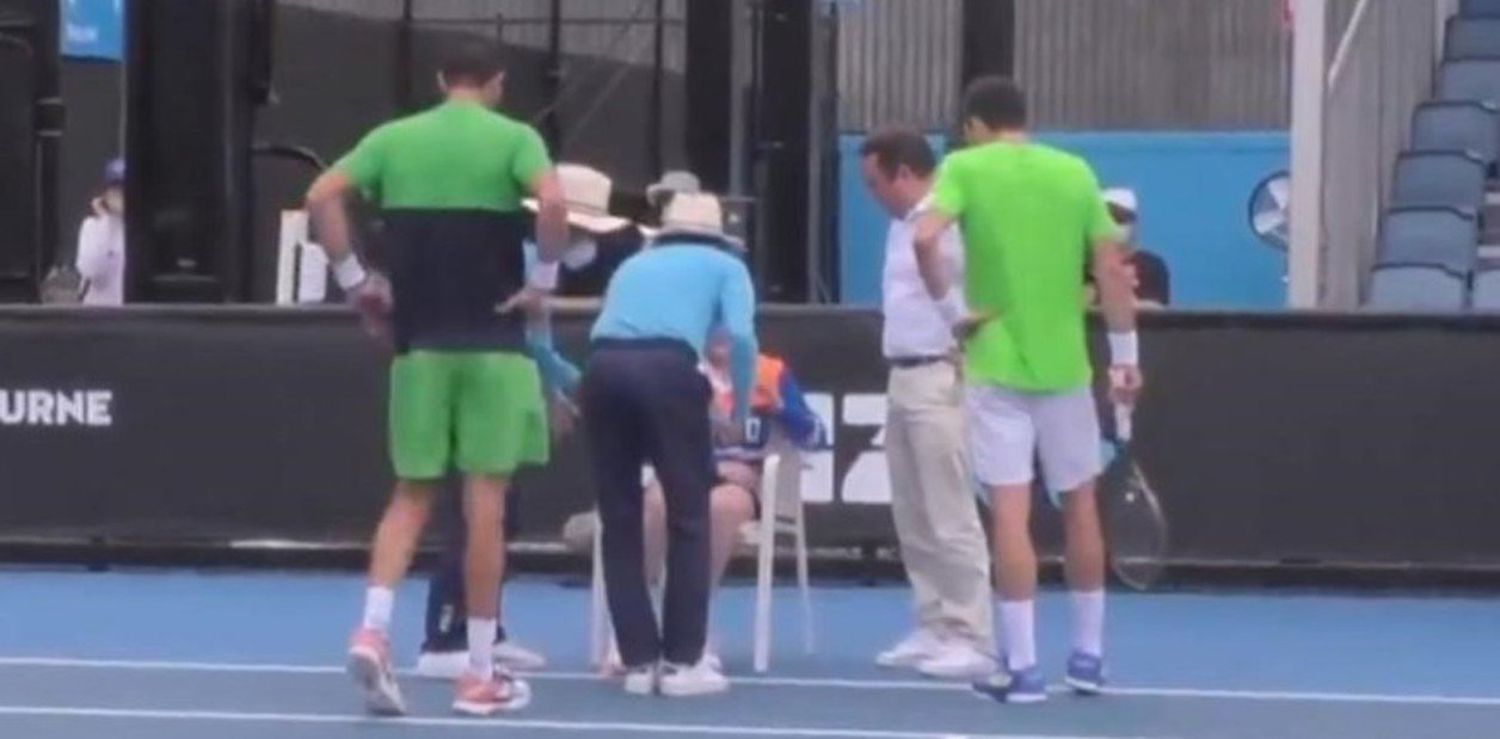 Delbonis y Martínez socorrieron a una ball girl que colapsó en pleno partido
