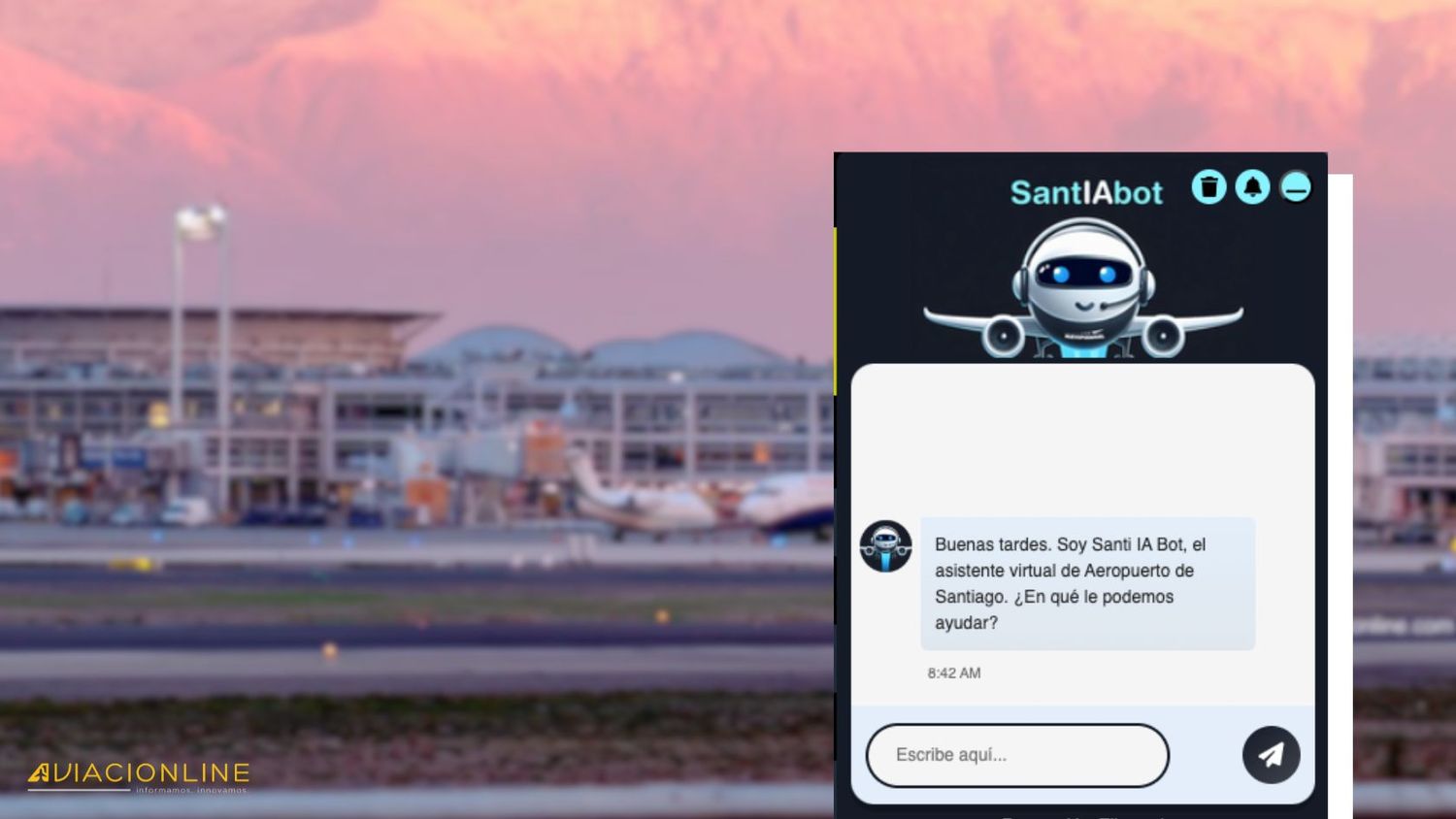 SantIAbot responde más de 85 mil consultas en el Aeropuerto de Santiago