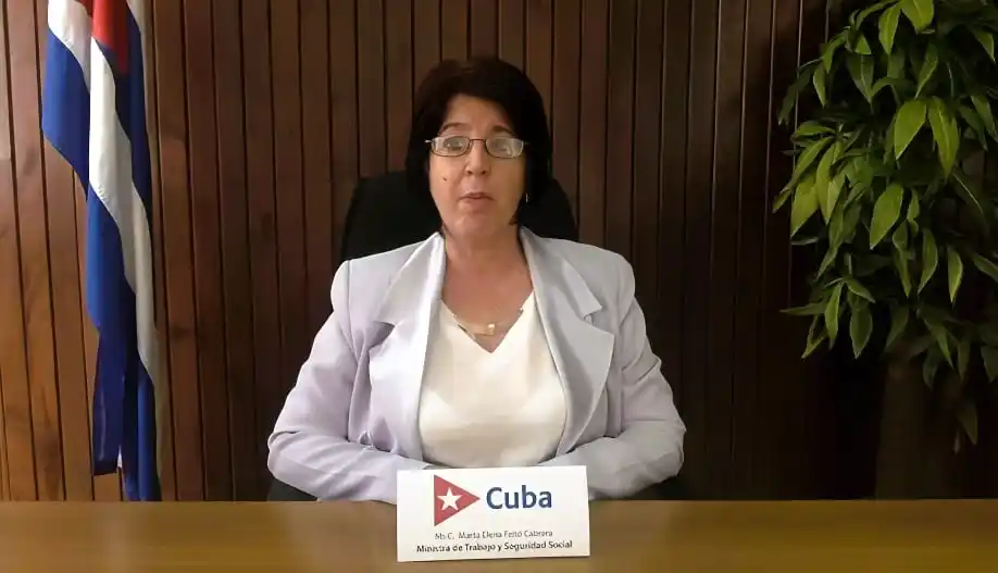 Ex ministra de Trabajo y Seguridad Social, Marta Elena Feitó Cabrera,