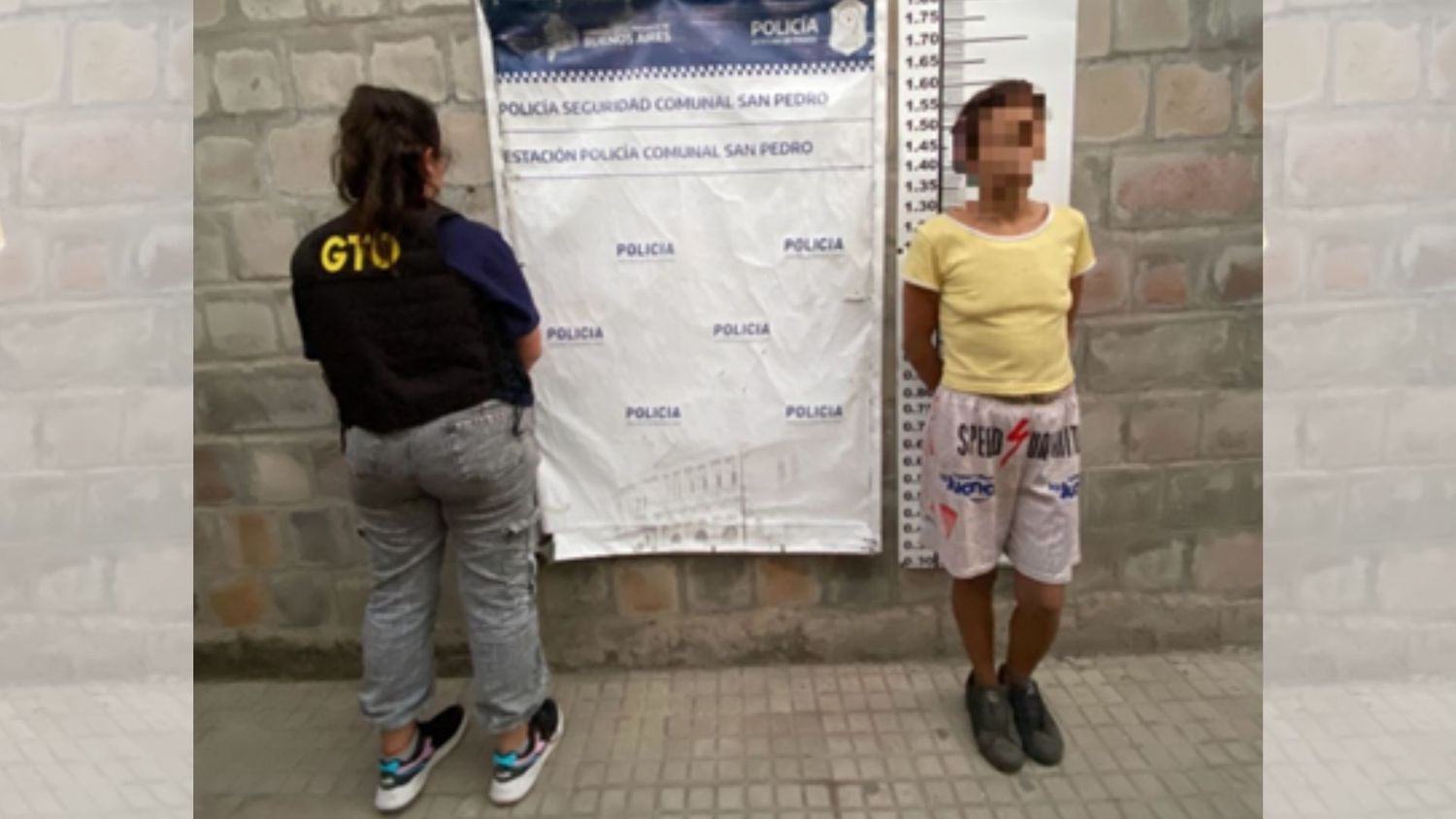 Sobre la mujer pesaba una orden de detención por Robo Agravado por Uso de Armas.