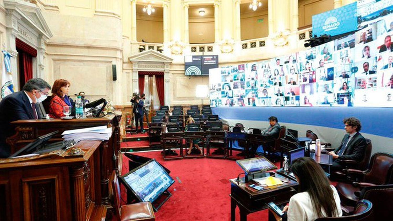 El Senado aprobó en la primera sesión virtual los DNU del Presidente