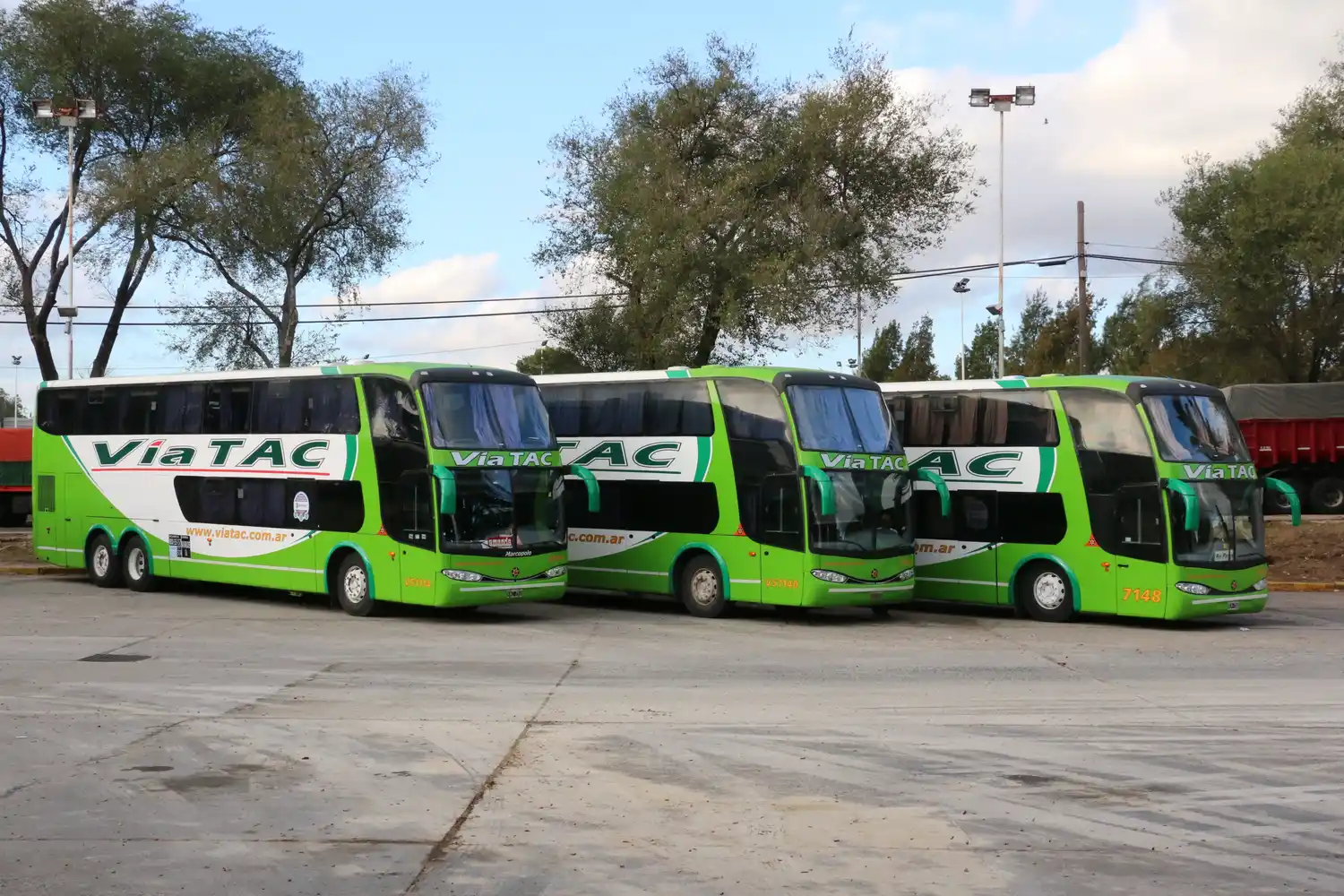 Así viaja un día de lluvia una de las unidades de Vía Tac