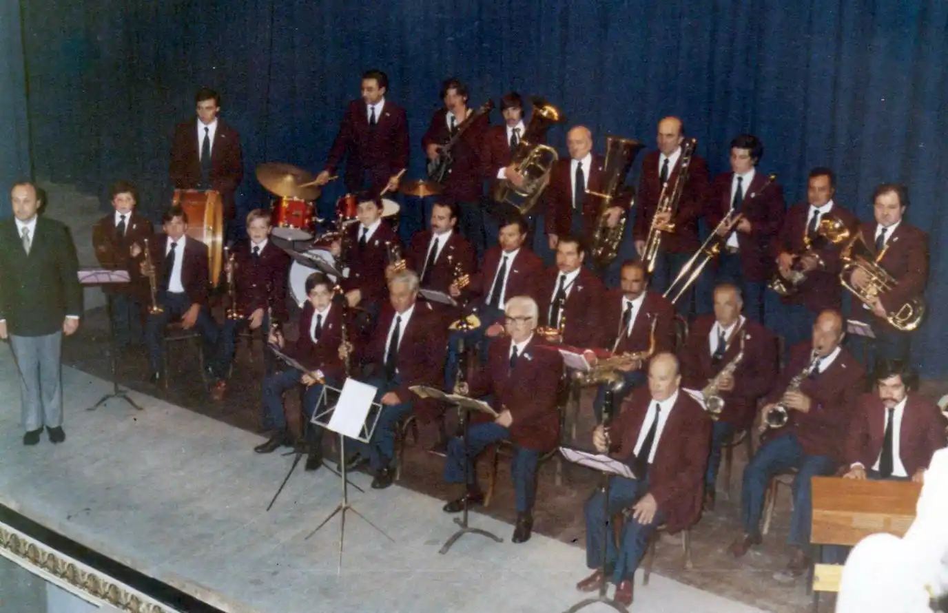 Una de las actuaciones. De la banda en la década del