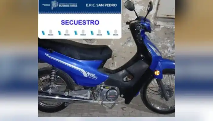 moto secuestrada por falta dre papeles